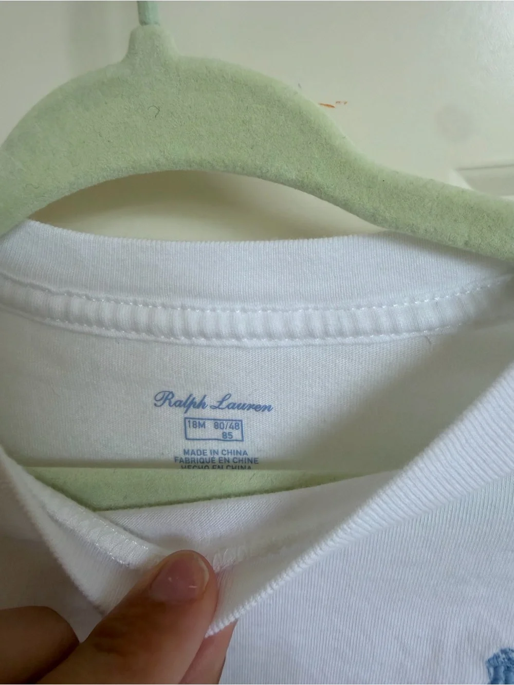 Polo by Ralph Lauren White Short Sleeve Tee with Light Blue Pony